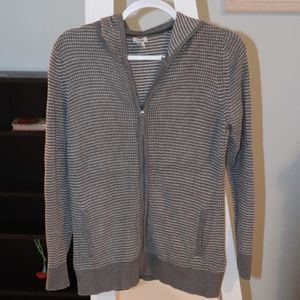 L.L. Bean Gray Hooded Zip-Up Sweatshirt